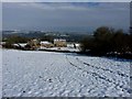 West Lane farm from the hillside above