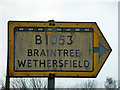 Old direction sign, Bocking Churchstreet