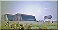 Cardington, RAF: Airship sheds and World War Two barrage balloon, 1962