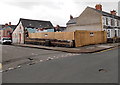 Fenced-off site of the demolished Barry Elim Church, Barry