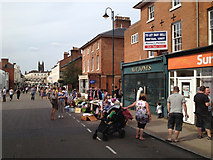 SP3265 : Clemens Street closed for a party – and a bit of shopping by Robin Stott