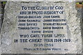 Names on Llanyre War Memorial