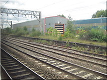 SJ8696 : Longsight railway station (site) by Nigel Thompson