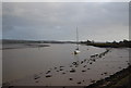 SX9685 : Boat in the Exe Estuary (set of 2 images) by N Chadwick