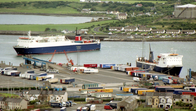 The "Stena Seafarer" arriving at Larne