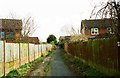 Public footpath between Bittern Wood Road and Kittiwake Drive, Spennells, Kidderminster