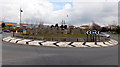 Boulders on a roundabout, Barry