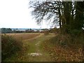 Footpath towards the railway near Headbourne Worthy