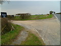 Looking along Basingstoke Road from farm access junction