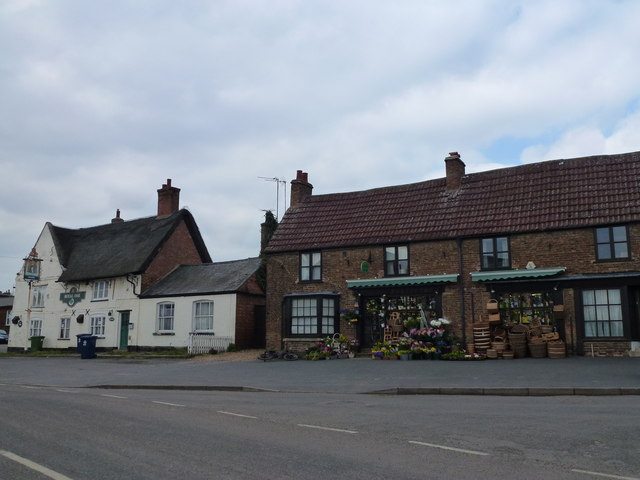 The Royal Oak and florists in Yaxley