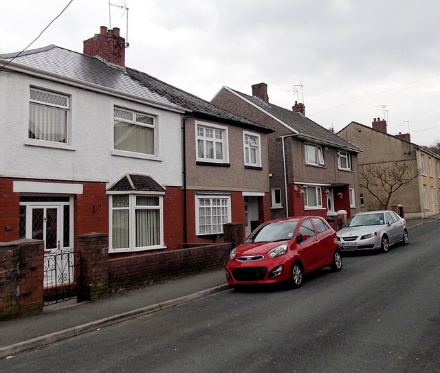 Semi-detached houses in Dunraven Street, Aberkenfig
