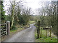 Lane leading to Lower Matley Hall