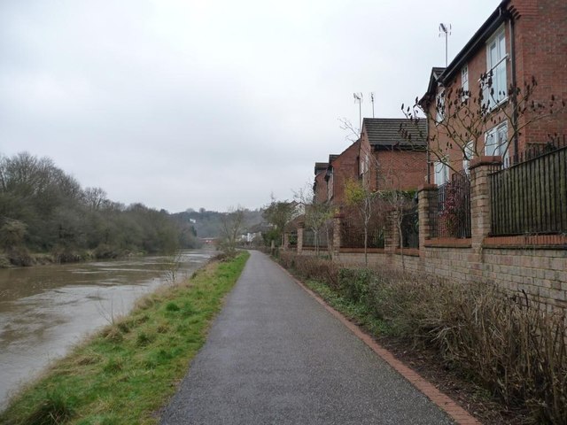 Riverside homes, north-east bank of the Avon