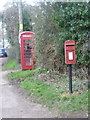 SU1118 : Rockbourne: postbox № SP6 3 and phone by Chris Downer