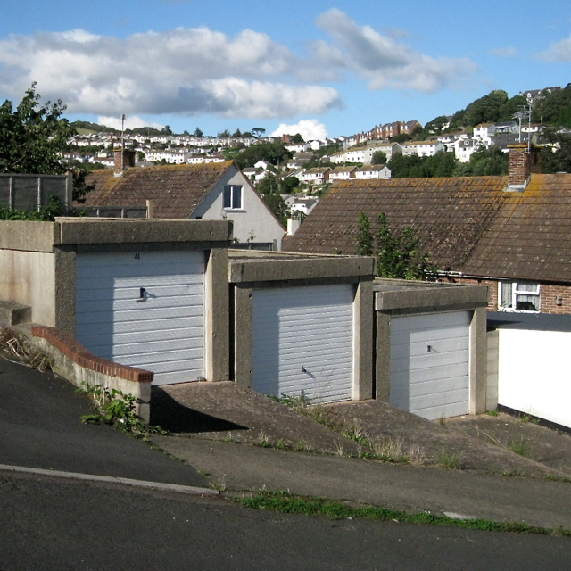 Three lock-up garages, Cartwright Crescent, Teignmouth