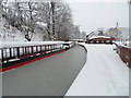 Llangollen Wharf in the snow