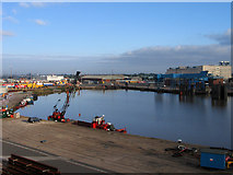 TA1428 : Dockside at lock's side, Hull by Trevor Littlewood