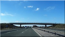 SJ6382 : Bridge over the M56 at Stretton Moss by Anthony Parkes
