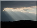 SZ1790 : Hengistbury Head: Warren Hill in silhouette by Chris Downer