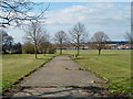 Old road on recreation ground