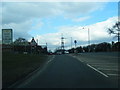 Flint county boundary and Oakenholt village boundary on the A548