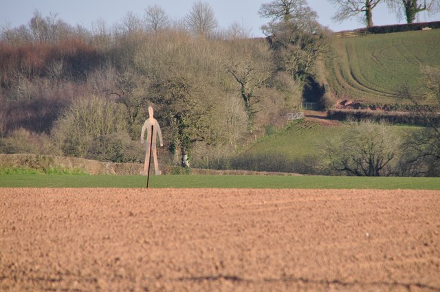 Mid Devon : Ploughed Field & Scarecrow