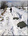 SO3596 : Snow blocked road close to the Stiperstones by Dave Croker