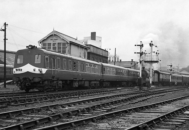 80-class set passing Great Victoria Street signal cabin