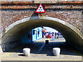 One of the arches of the viaduct at Folkestone Harbour