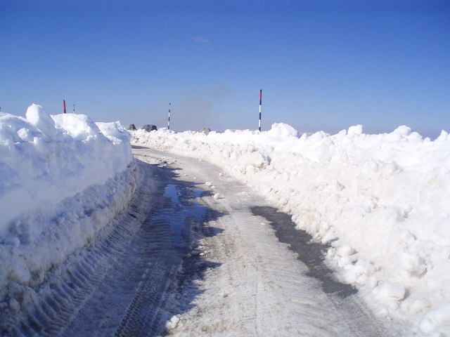 Hydro road after snow plough