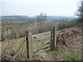 SO2345 : Waymarked gate on Offa's Dyke Path near Hay-on-Wye by Jeremy Bolwell