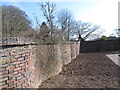 SP0583 : Serpentine (crinkle crankle) wall, Winterbourne garden by David Hawgood