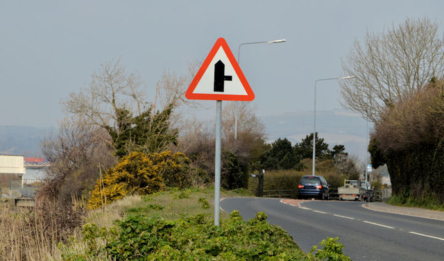 "Road junction ahead" sign, Newtownards