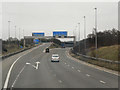 SJ9507 : Southbound M6 at Junction 11 by David Dixon