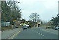 Tamworth Road passing under rail bridge