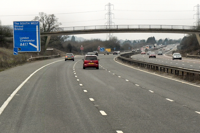 Southbound M5 Approaching Junction 11A David Dixon Cc By Sa 2 0   3407610 13ab04e2 