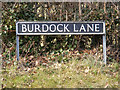 TG1107 : Burdock Lane sign by Geographer