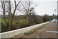 Flood defenses by the football ground