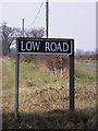 TG0906 : Low Road sign by Geographer