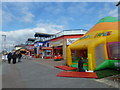 Touching up the bouncy castle ready for the new season