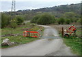 Cattle grid across a road in the disused British Ironworks site, Abersychan