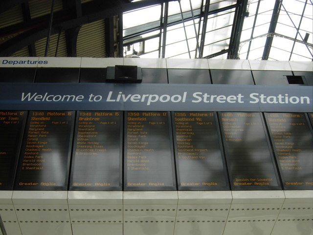 Liverpool Street departures © Stephen McKay cc-by-sa/2.0 :: Geograph ...