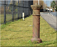 J2464 : Boundary post, Lisburn (3) by Albert Bridge