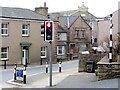 NY7708 : Road junction at end of Market Street, Kirkby Stephen by Andrew Curtis