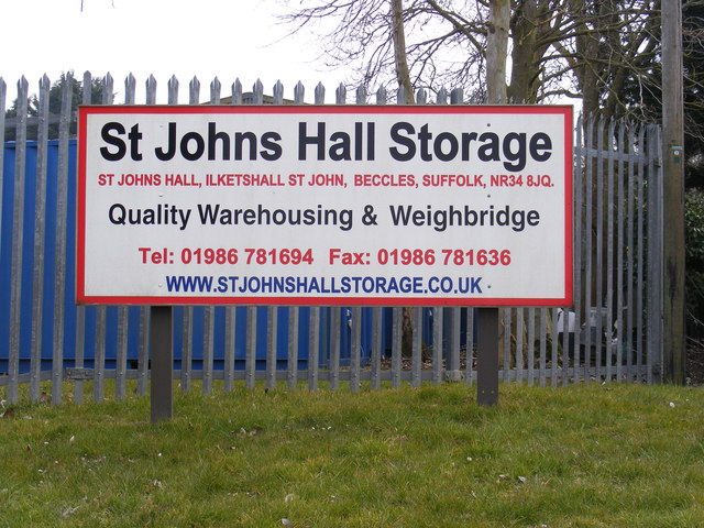 St.Johns Hall Storage sign