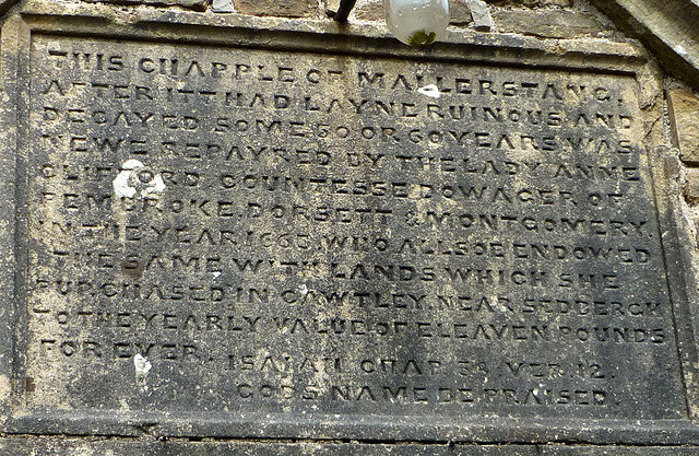 Inscription, St Mary's Church, Outhgill
