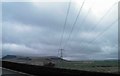 Powerlines crossing the A628 at Tintwistle