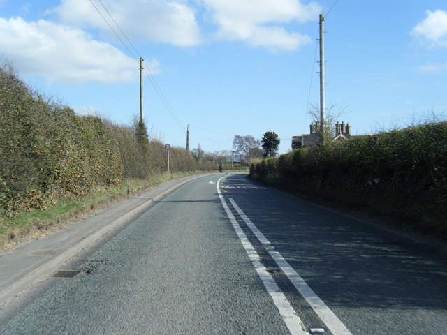 A54 south east of Brereton Heath