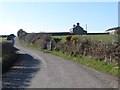 Ballyveaghmore Road rising westwards from the Mullagh Valley