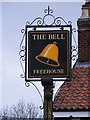 TG1309 : The Bell Public House sign by Geographer